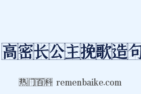 高密长公主挽歌造句是什么意思的图片